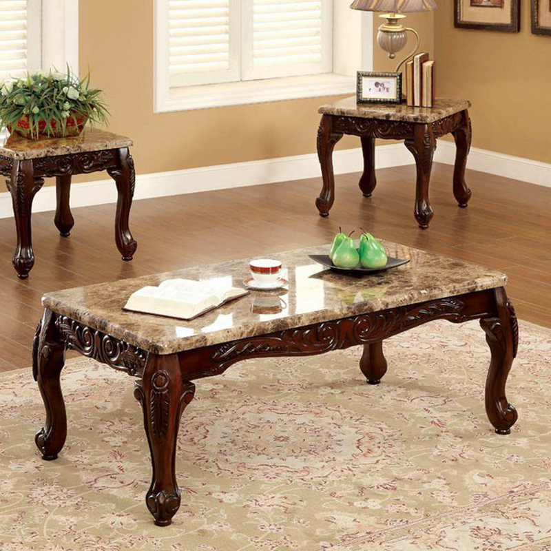 Astoria Grand Levesque Traditional 3 Piece Coffee Table Set Wayfair